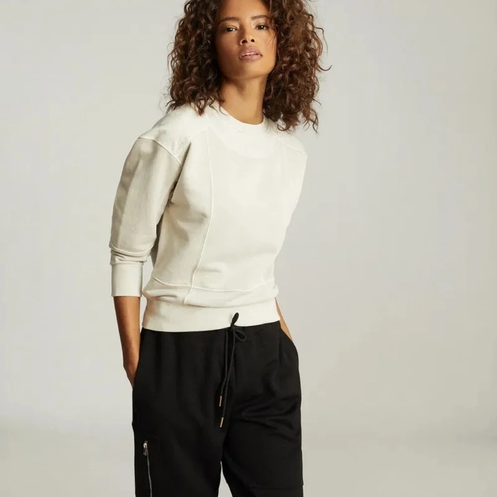 Reiss Anais Off White Thick High Quality Cotton Crewneck Sweatshirt M - Picture 2 of 11